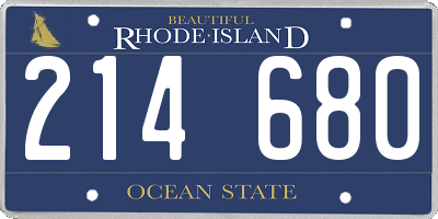 RI license plate 214680