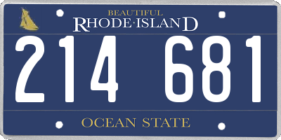 RI license plate 214681