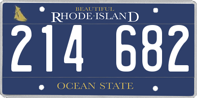 RI license plate 214682