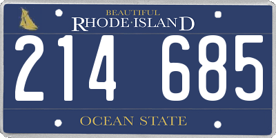 RI license plate 214685