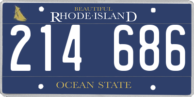RI license plate 214686