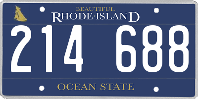 RI license plate 214688