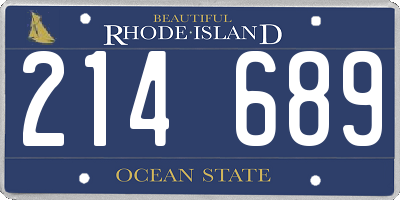 RI license plate 214689