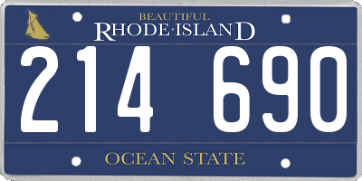 RI license plate 214690