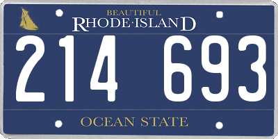 RI license plate 214693