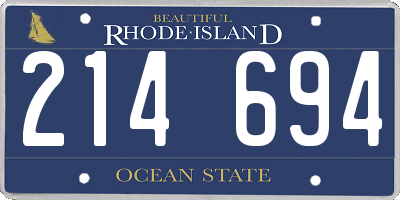 RI license plate 214694