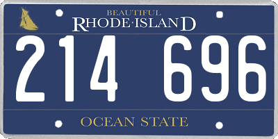 RI license plate 214696