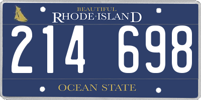 RI license plate 214698