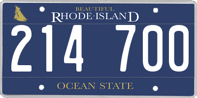 RI license plate 214700