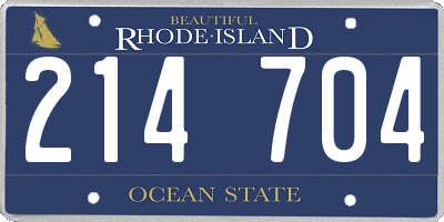 RI license plate 214704