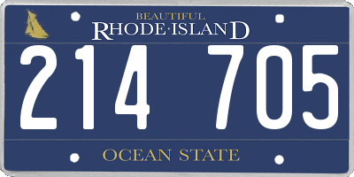 RI license plate 214705