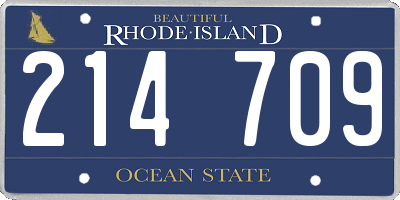 RI license plate 214709