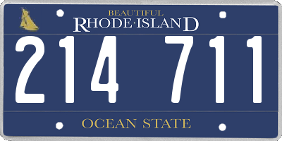 RI license plate 214711