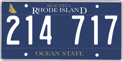 RI license plate 214717