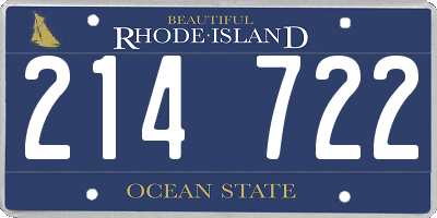RI license plate 214722