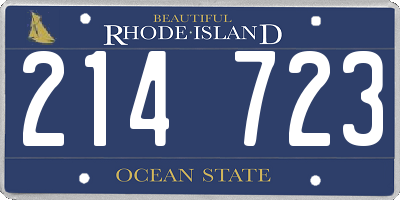 RI license plate 214723
