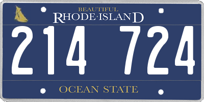 RI license plate 214724