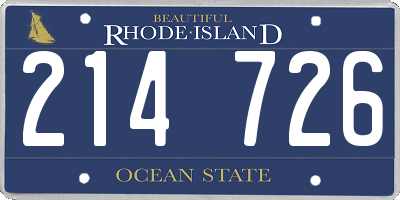 RI license plate 214726
