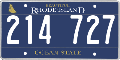 RI license plate 214727