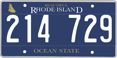 RI license plate 214729
