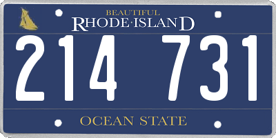 RI license plate 214731