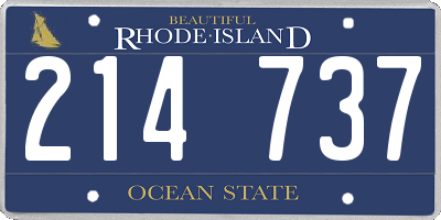 RI license plate 214737