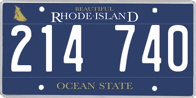 RI license plate 214740