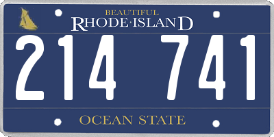 RI license plate 214741