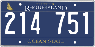 RI license plate 214751
