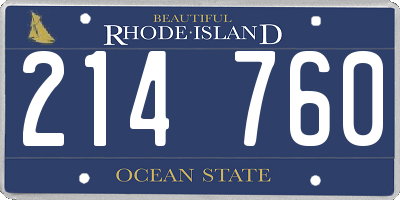 RI license plate 214760