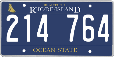 RI license plate 214764