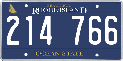 RI license plate 214766
