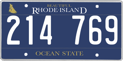 RI license plate 214769