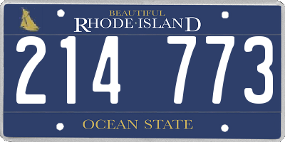 RI license plate 214773