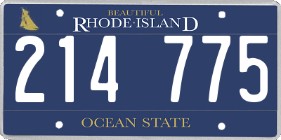 RI license plate 214775