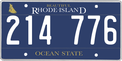 RI license plate 214776