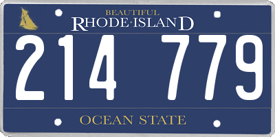 RI license plate 214779