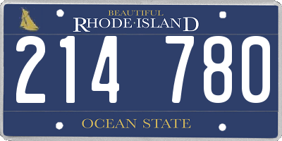 RI license plate 214780