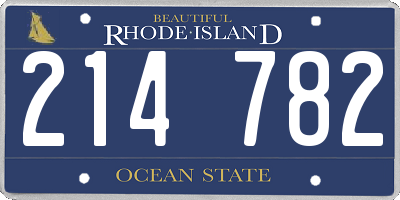 RI license plate 214782