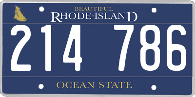 RI license plate 214786