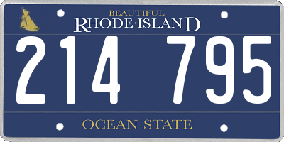 RI license plate 214795