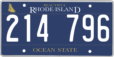 RI license plate 214796