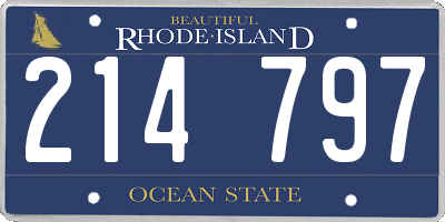 RI license plate 214797
