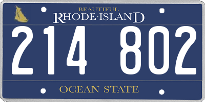 RI license plate 214802