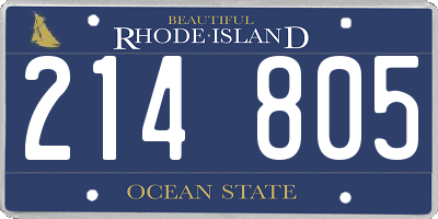 RI license plate 214805