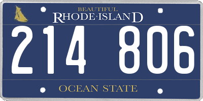 RI license plate 214806
