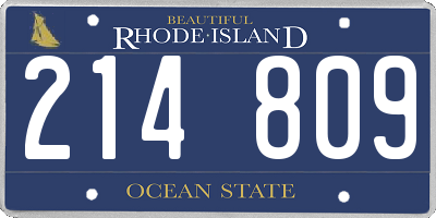 RI license plate 214809