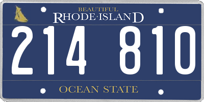 RI license plate 214810