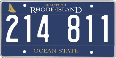 RI license plate 214811