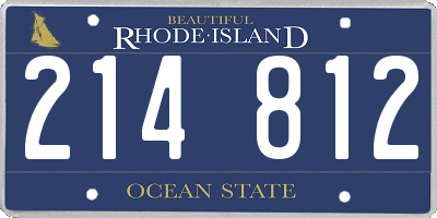 RI license plate 214812